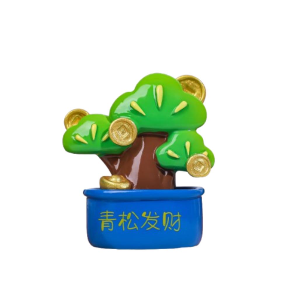 

Милая мини-фигурка дерева удачи, поделки из смолы, китайский стиль, новогодняя статуэтка дерева удачи, благословение, маленькое украшение для дерева