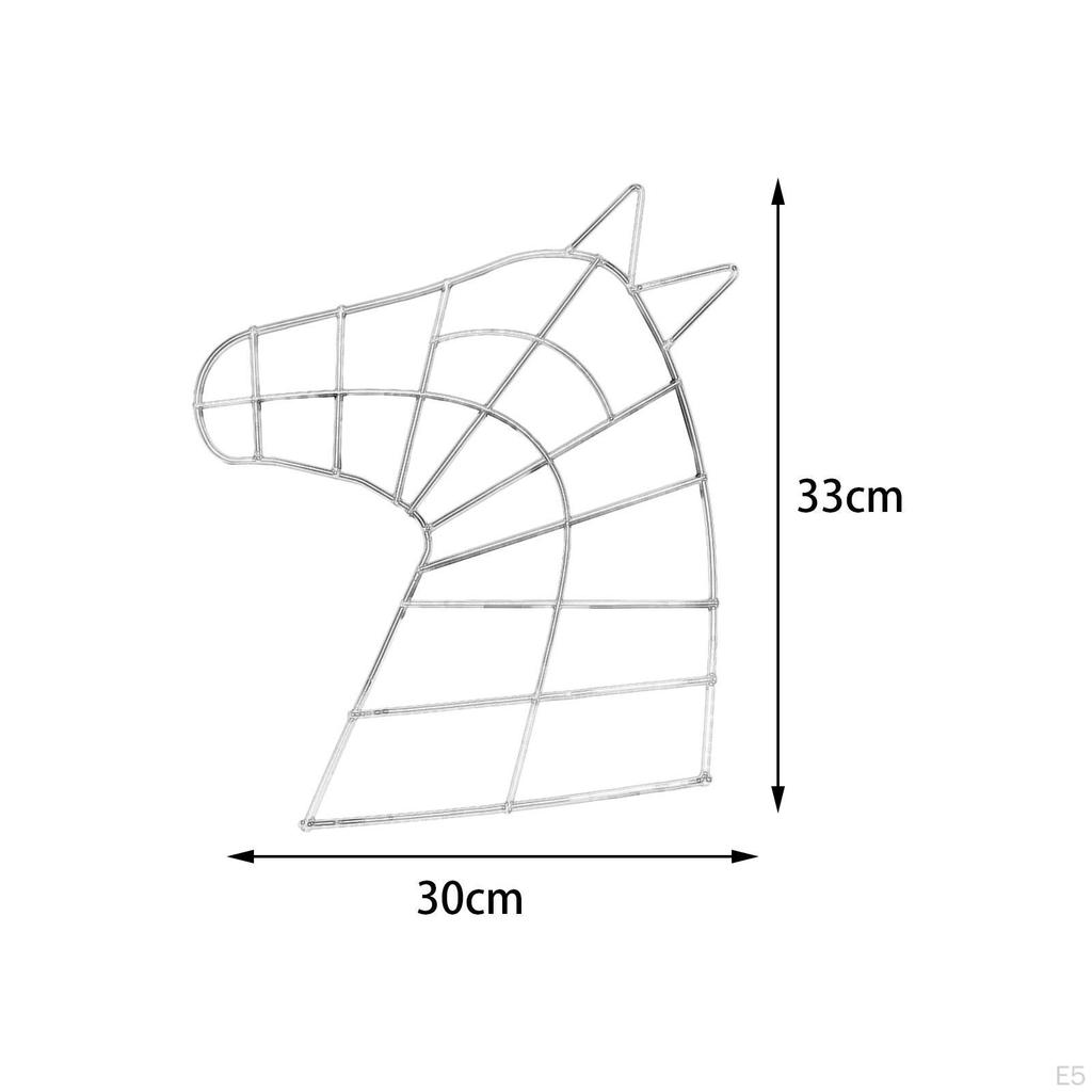 Elegant Horse Head Floral Wreath Holder for Home Decor