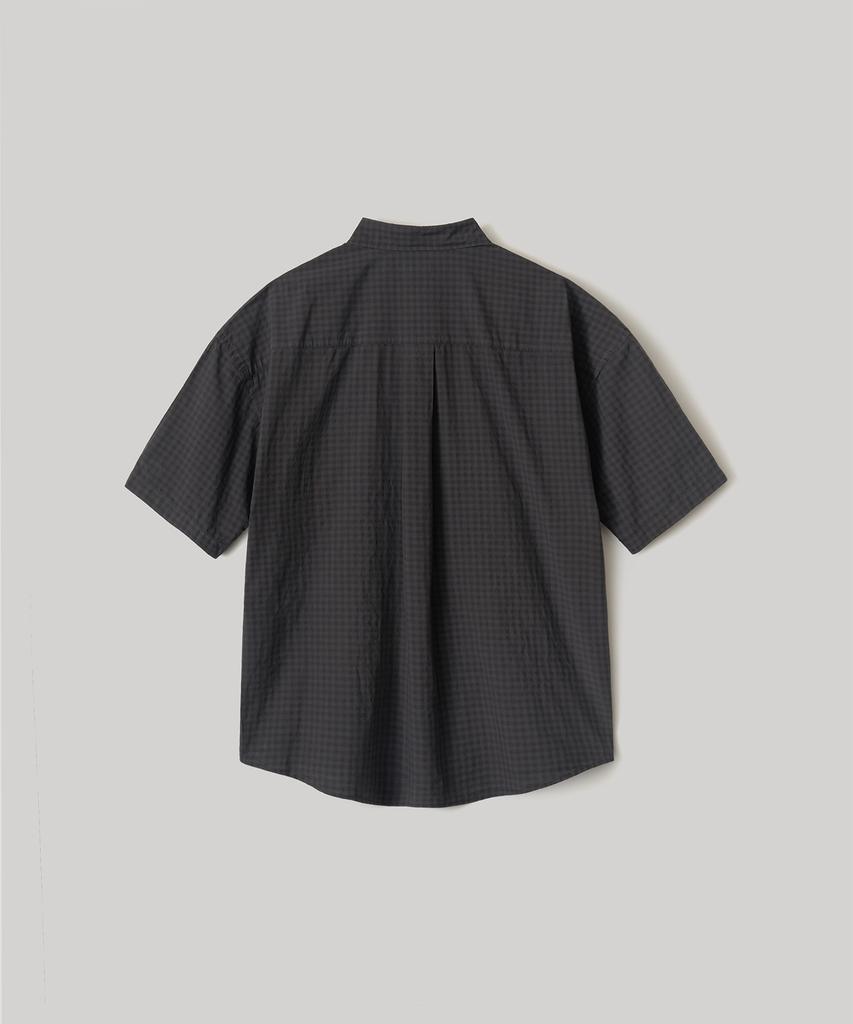 ANOTHER OFFICE Huge Garment Gingham Check Shirt (Sumi)