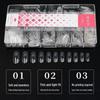 500-Pack Transparent Frosted Traceless Removable False Fingernails - Handmade Wearable Nail Art Stickers