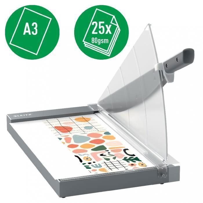 Leitz Precision Office Pro A3 Kutter - LEITZ - Kraftig og Robust - Kutter opptil 25 Ark - EdgeGlow