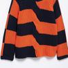 2025 Spring Women's Striped Patchwork Loose Knit Sweater Top