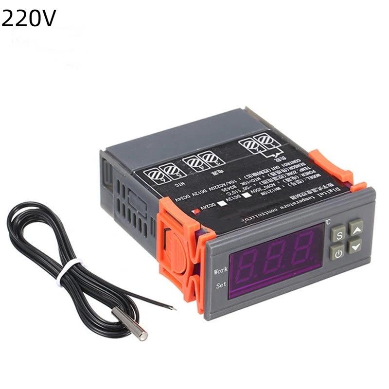 Dual Digital Thermostat Temperature Humidity Control 1210W Thermometer Hygrometer Incubator Controller 220V 12V 24V