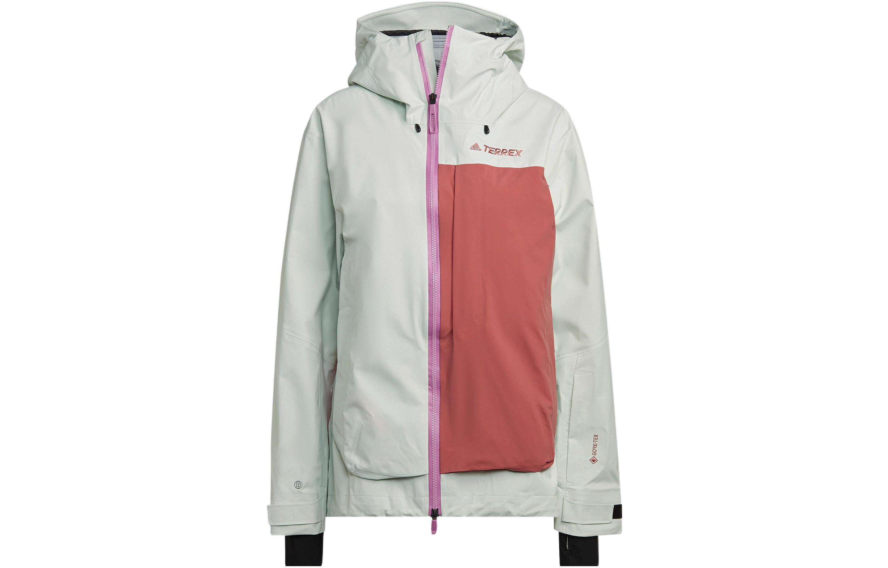 Adidas Terrex Jackets Women s Ivory Hooded Moderate Other HC7735 M