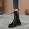 Short Boots 2026 Autumn and Winter New Item Thick Soled Versatile Brown Short Boots with Slim Midsole Single Boots