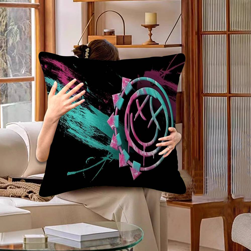 1PC Famous Punk Band BLINK-182 Cushion Cover Car Throw Pillow Case For Sofa Car Christmas Gift 40x40cm 45x45cm