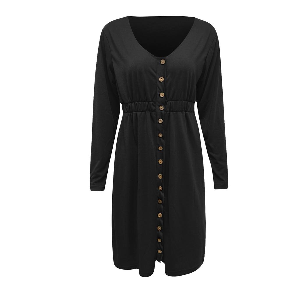 A Fashionable Solid-colored Loose Dress For Ladies