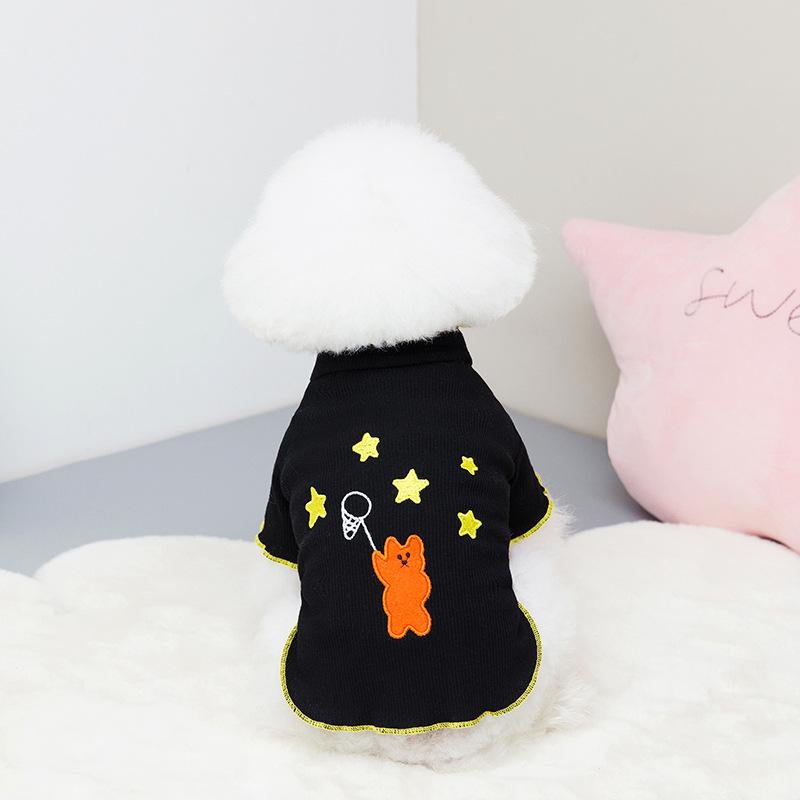 2024 New Pet Dog Supplies Naughty Bear Bottoming Shirt Bomei Teddy Small and Medium-sized Dog Clothing Casual Puppy Clothes