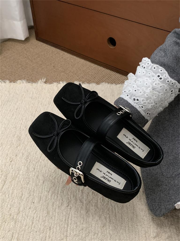 Eckige Spitze Leopardenmuster flache Französische Mary Jane Einzel Schuhe Damenschuhe 2025 neu Herbst silber Ballett Abendschuhe
