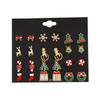 New Christmas Stud Earrings, Christmas Tree Bow Tie Snowman Gift Socks, Snowflake Elk Stud Earrings Set