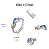 1Fashionable and Exquisite Colorful Artificial Stone Ring, a Perfect Gift for Birthdays and Christmas