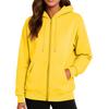 Felpa con cappuccio da donna con zip intera, felpa casual a maniche lunghe con cappuccio e tasche, top morbido e leggero con coulisse