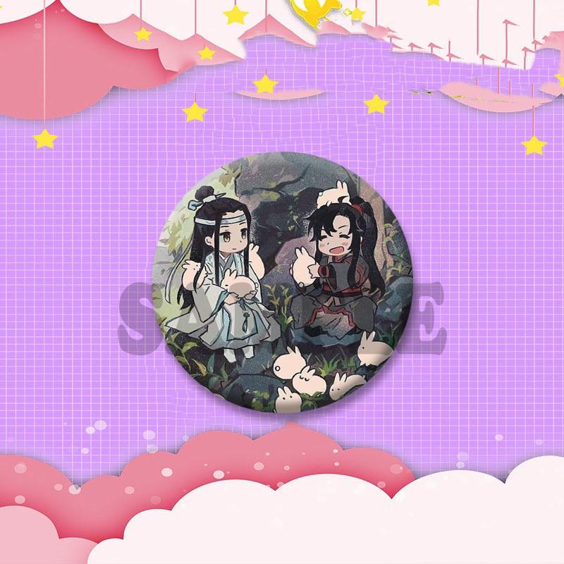 BL Anime Peripheral Coin Brooch Mo Dao Zu Shi Lan Wangji Wei Wuxian Enamel Pins Backpack Clothing Jewelry Badge Accessories Gift