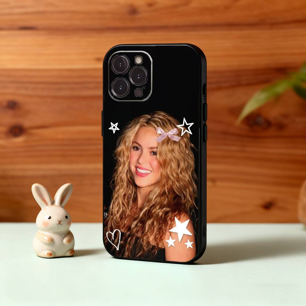 

Famous Singer S-Shakira Phone Case For iPhone17,16,15,14,13,12Plus,Pro Max,XS,5G Soft Silicone Black Cover iPhone14Plus