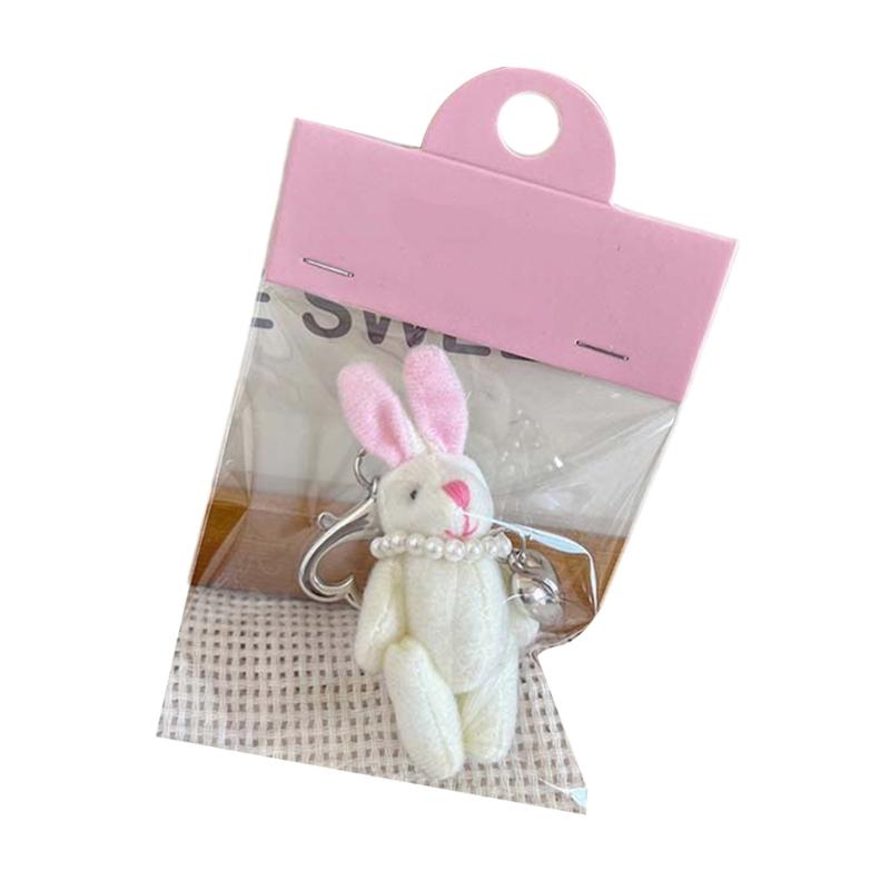 Cute Cartoon Rabbit/Bear Keychain Women's Bag Wallet Purse Pendant Charm Fun and Unique Accessory for Phone Bags Keys