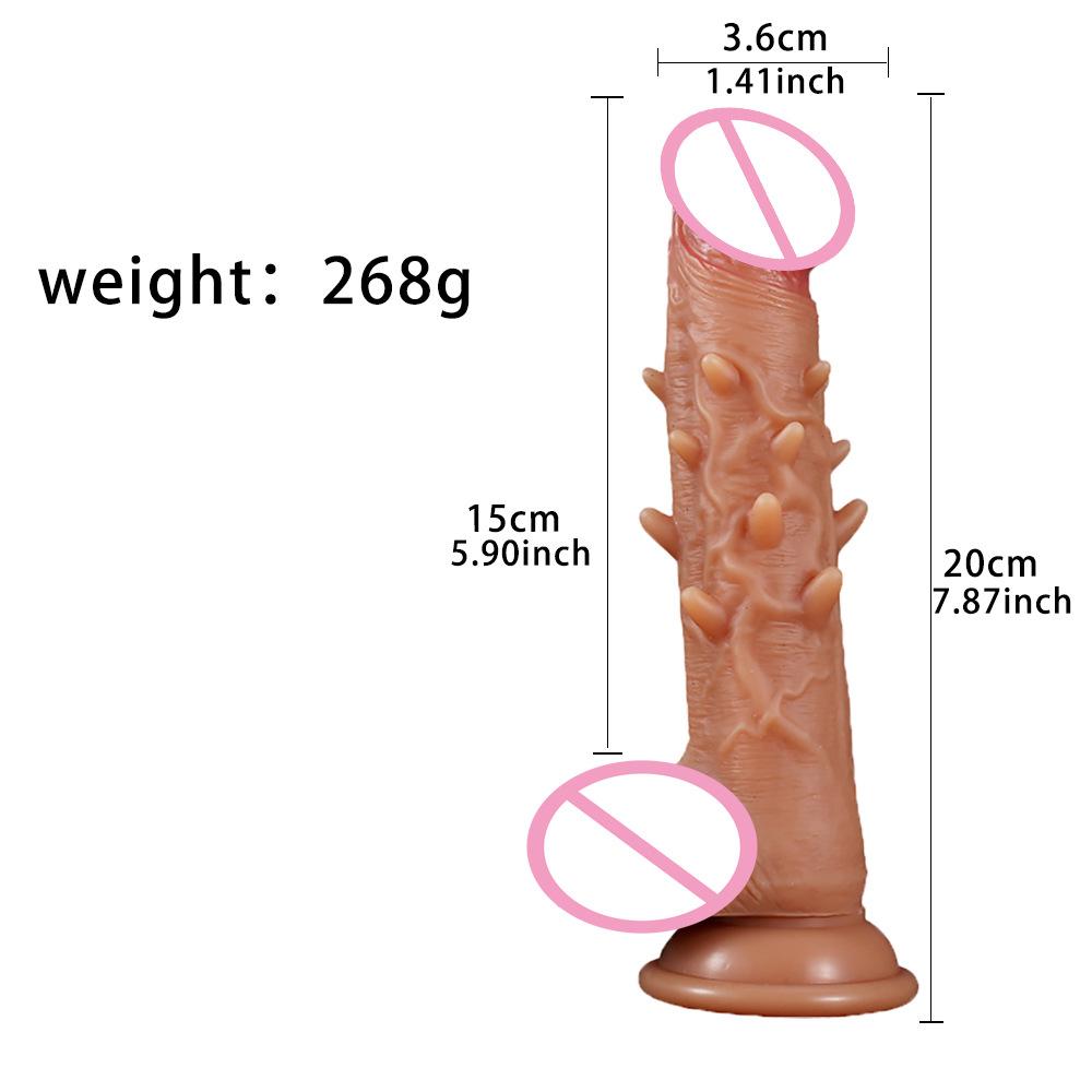Realistic Silicone Dildo with Veins & Bumps – Suction Cup Penis Toy for Vaginal Anal Penetration, Soft & Body-Safe Sex Toy