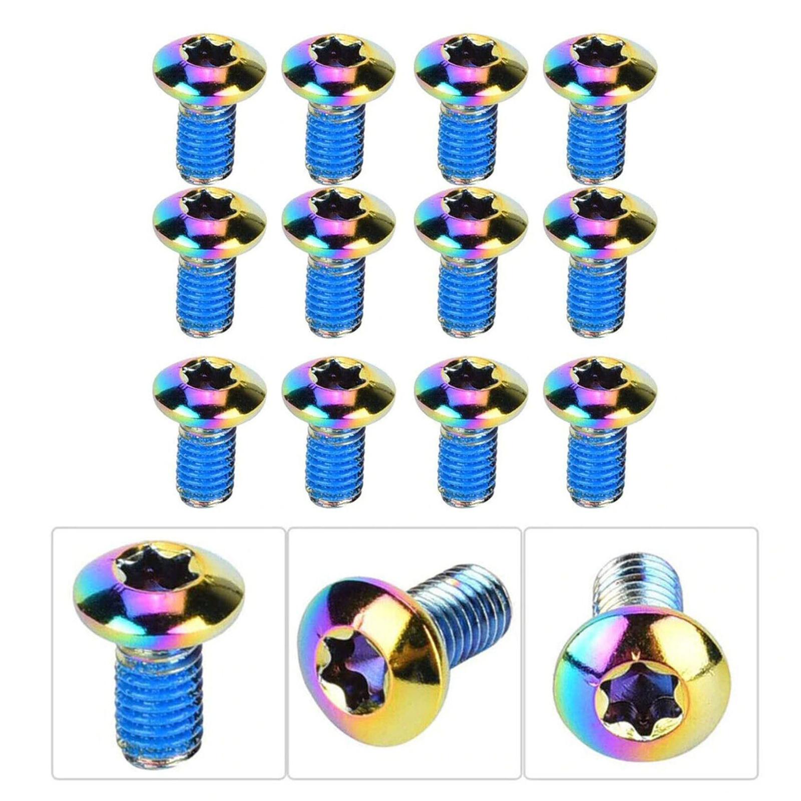 

12 шт. винтовых тормозных дисков для велосипеда, красочный горный велосипед