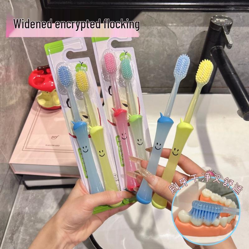 Soft Bristle Wide-head Toothbrush - Apple Scent, Gum Care for Adults & Students