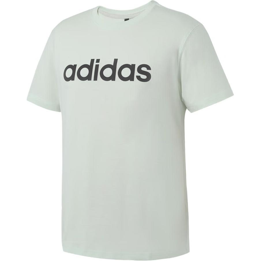 Adidas SS24 Printed Letter Logo Breathable Sports Casual Training Short Sleeve T-Shirt Men Tops Crystal-Blue JI5075