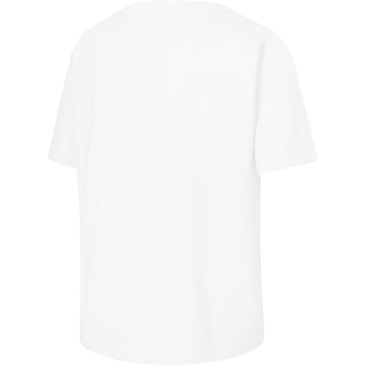 Li-Ning Fitness Series Solid Color Simple Fashion Comfortable Breathable Short T-Shirt Women Tops Standard-White ATSU536-1