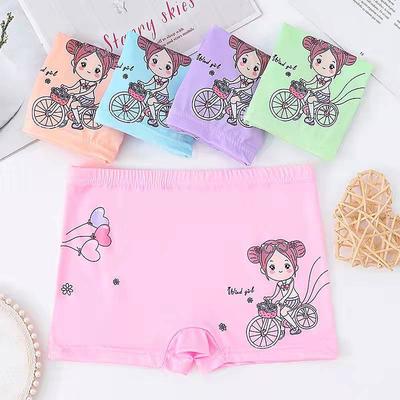 Girl's Cartoon Printed Boxer Shorts, Daily Wear