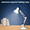 Lampă de birou LED pentru protecția ochilor, lampă de birou pliabilă din fier american pentru protecția ochilor, studiu, lectură, cu clips, cu braț lung, lampă de birou pentru protecția ochilor cu utilizare duală