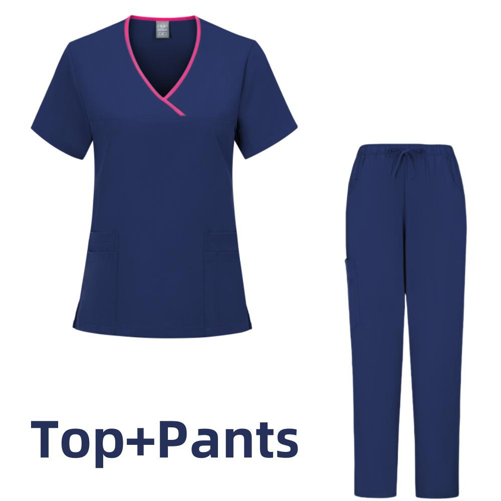 Women's Short Sleeve Casual Workwear Washable Surgical Gown