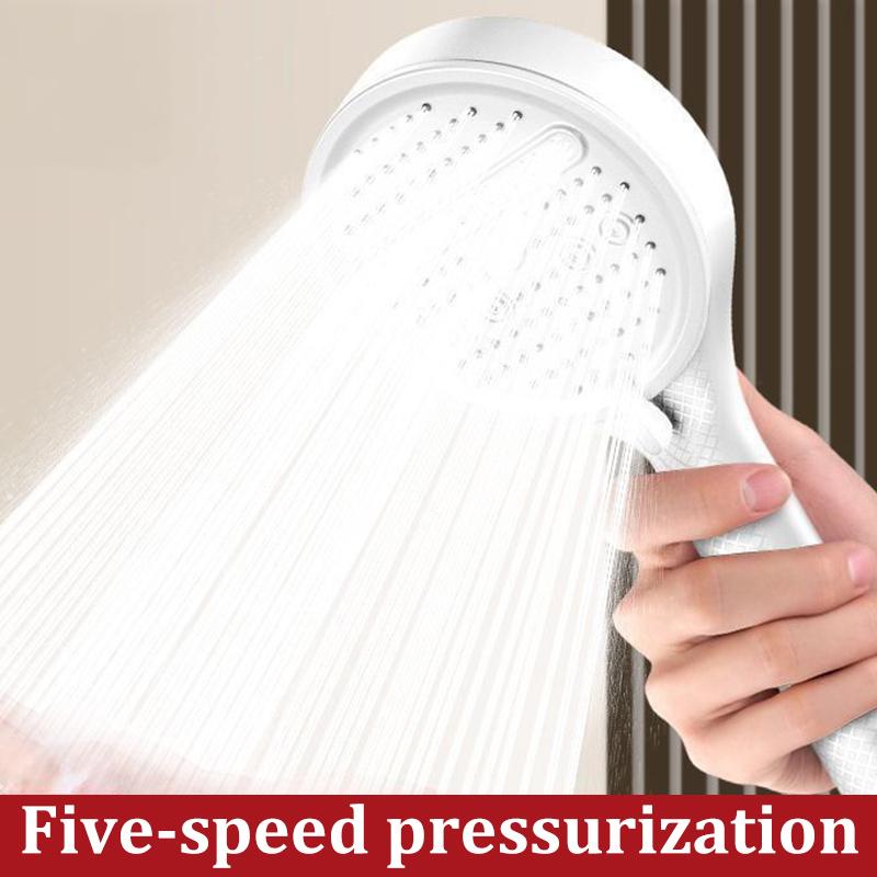 Pressurized 12cm Five-speed Large Panel Filter Shower Head Handheld Home Bathroom Shower Shower Head Set