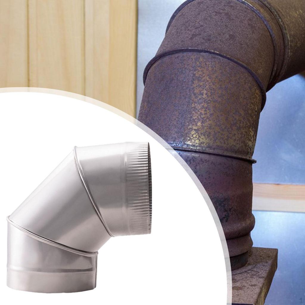 90 Degree Elbow Stove Pipe Chimney for RV Camping Multifunctional High Temperature Resistant