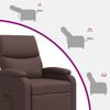 Massage Recliner Brown Faux Leather