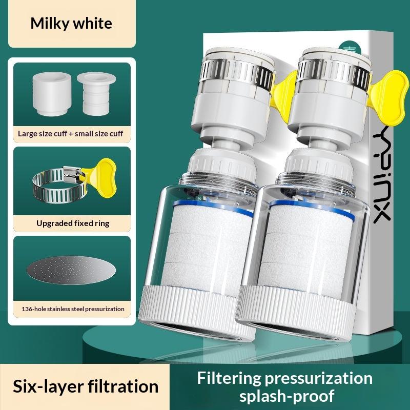 (2 of them) Faucet filter for home kitchen, anti-splash water gadget, extender, universal nozzle for dormitory tap water