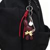 Yogodlns Lovely Bunny Cartoon PU Leather Pendant  Cute Bag Accessories Girl Woman Gift Key Chains