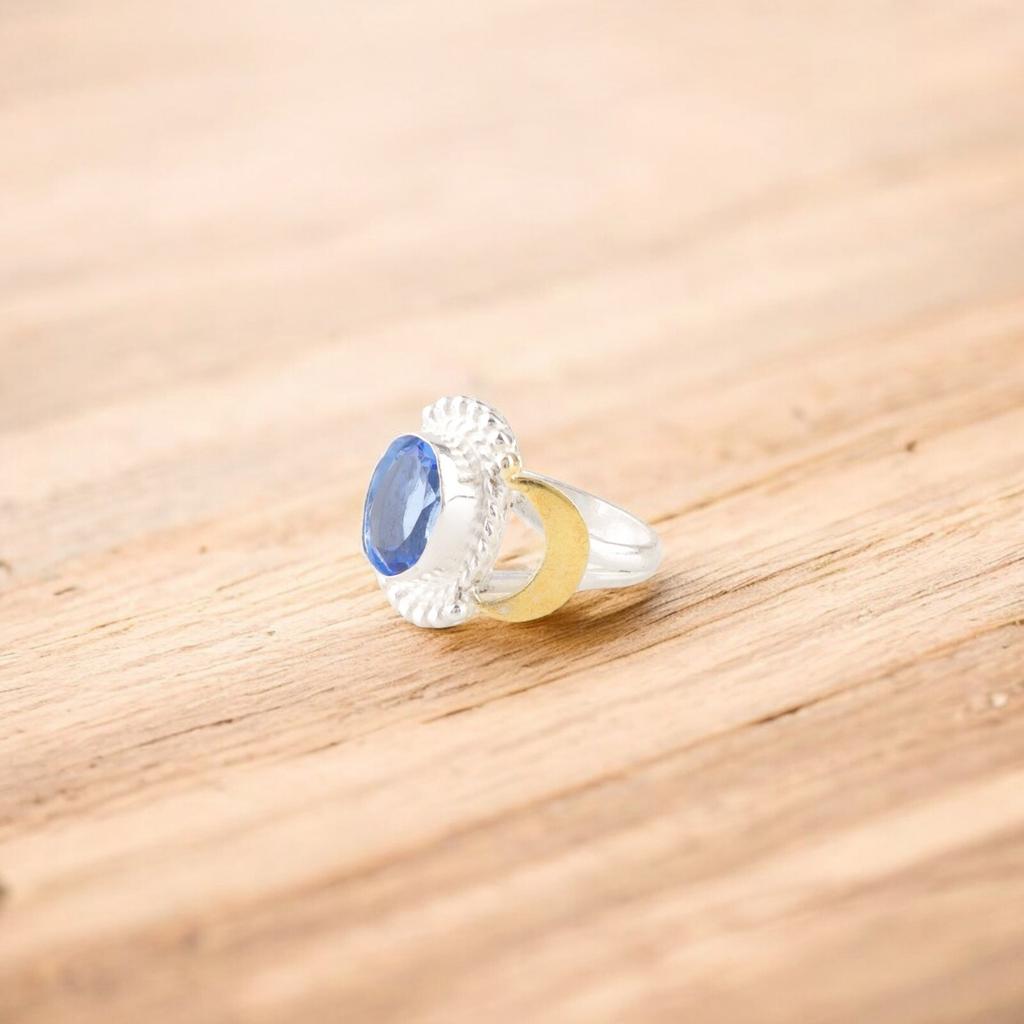 Natural Tanzanite Gemstone 925 Stamped Silver Jewelry Beautiful Engagement Ring RR-61-12