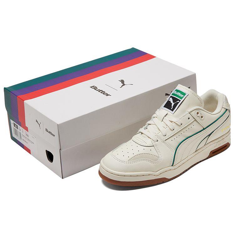 Puma Unisex X Butter Goods Slipstream Lo Sneakers Whisper White Cadmium Green 381787-01