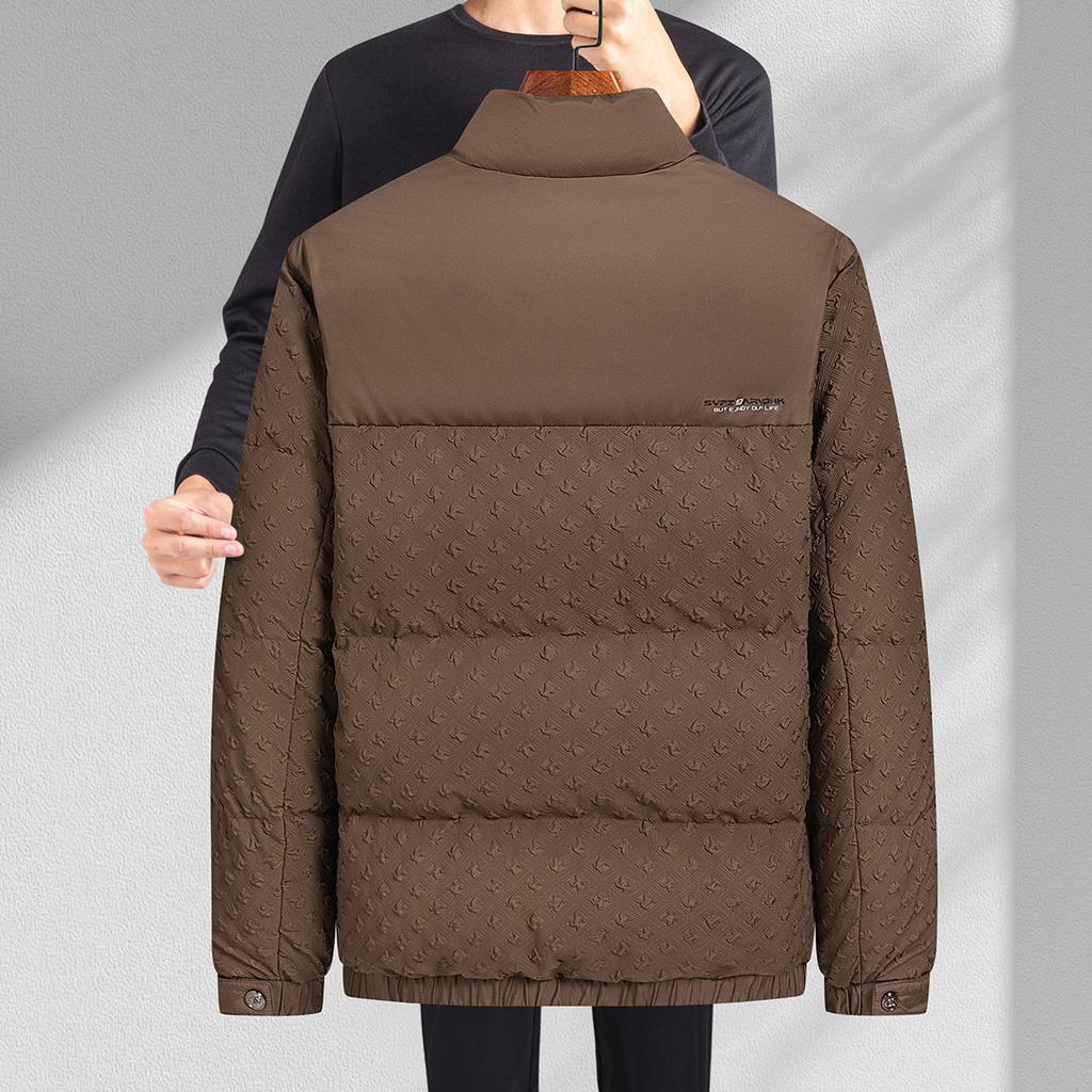 Autumn and Winter Short Stand-up Collar Duck Down Warm and Thickened Down Jacket Youth Casual Cold-proof Clothing