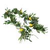 180cm Artificial Lemon Wreath With Green Plants Willow Leaf Lemon Vine Wedding Decoration Simulation Lemon Decoration Vine
