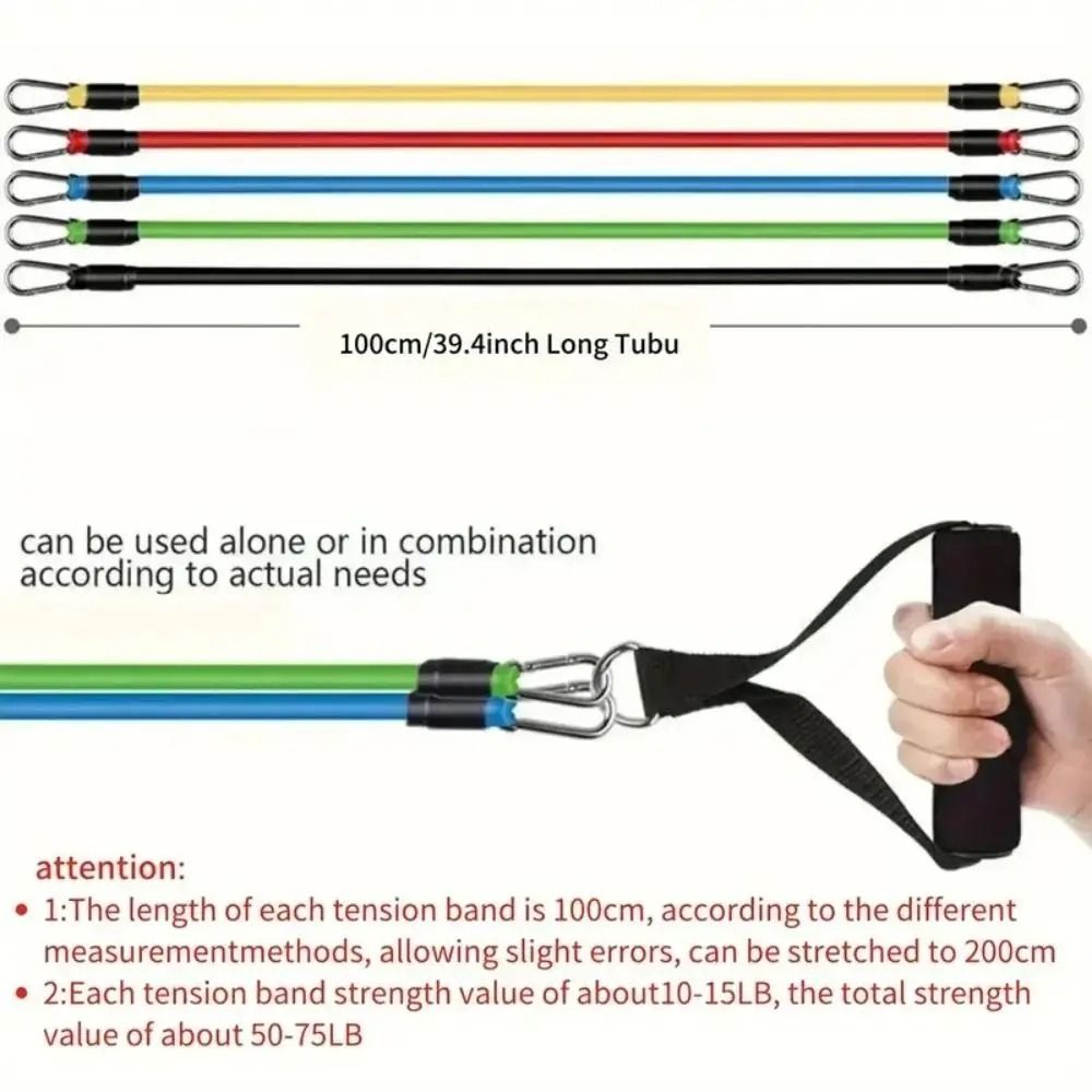 11Pcs/Set Durable Resistance Band Set Anti-Break Elastic Training Band  Fitness Equipment