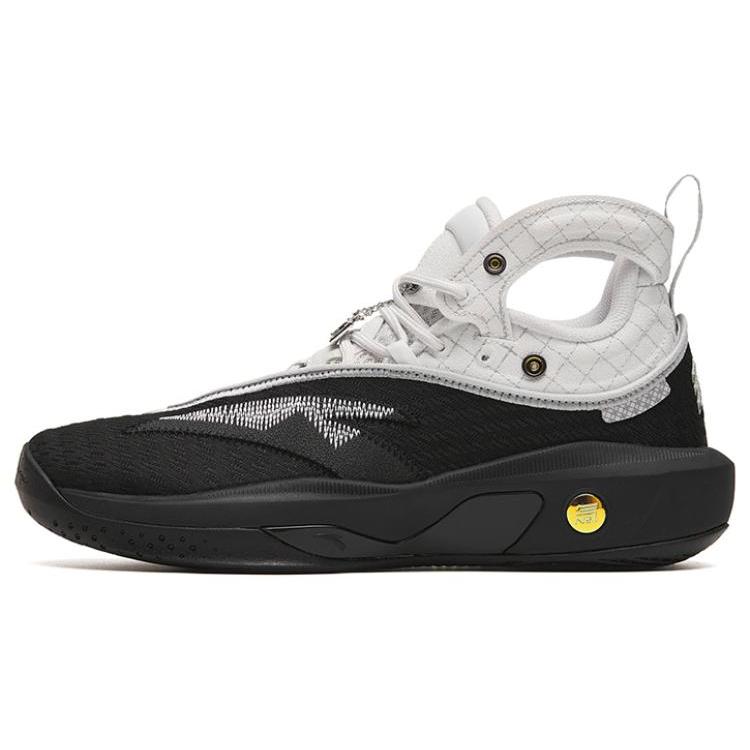 

new Anta KT8 Cushioning Anti Slip And Wear Resistant High Top Basketball Shoes Men s Black White 40