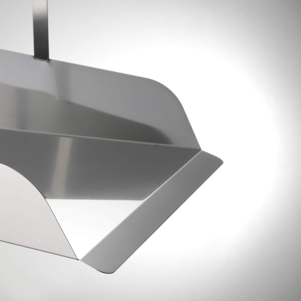 Mt-torimatsu All-Stainless Steel Dustpan, Three-Handed, with Holes
