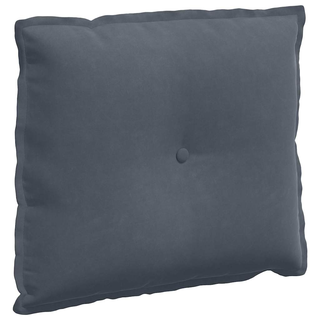 Back Cushion Dark Grey 60 x 50 cm Cord Fabric