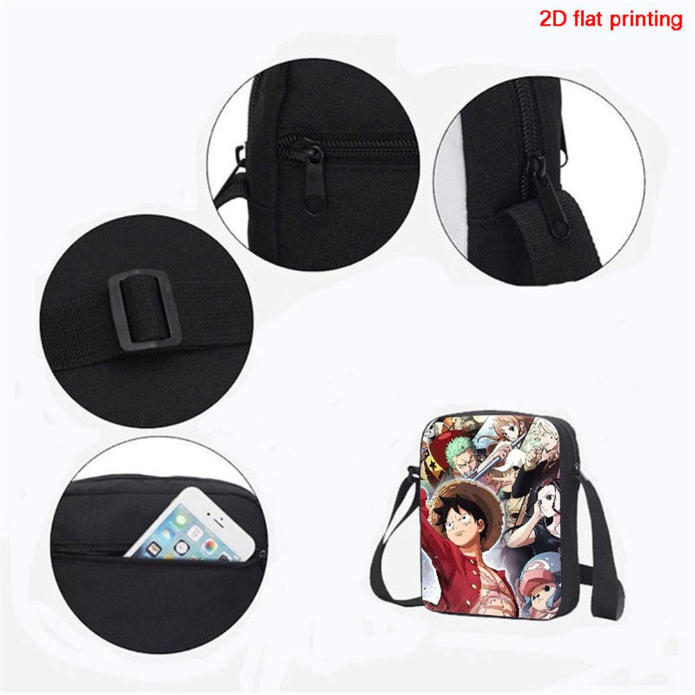 One Piece Cartoon Crossbody Bag Lightweight Adjustable Strap Casual Daily Bag Ideal Gifts For Boys Girls Bolsa Infantil Menina