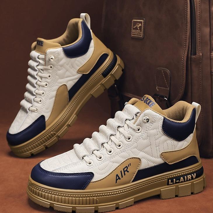 Shoes Men's 2025 New Spring Versatile Casual Tooling Board Shoes One-pedal Sports Thick-soled Heightening Small White Tide Shoes