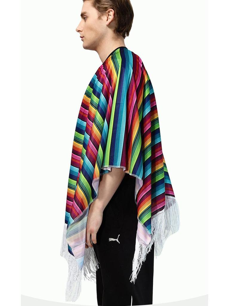 Adult Mexican Ethnic Style Cosplay Cape for Festival Parties