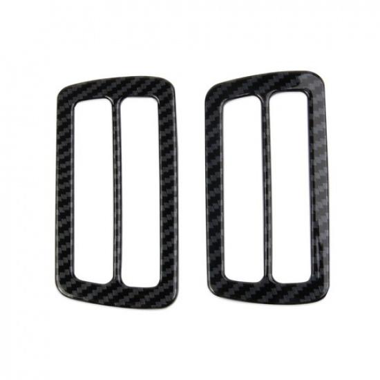 Carbon fiber style center console upper air AC vent cover trim for Toyota Tacoma