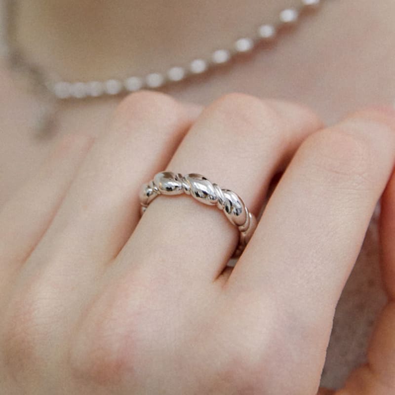 by hyeres [925 silver] Rope ring (Silver) BH7R56732W9