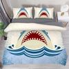 Shark Duvet Cover Set Types of Sharks Pattern Duvet Cover Set Bedclothes Pillowcase Double Queen King Size Polyester Bedding Set