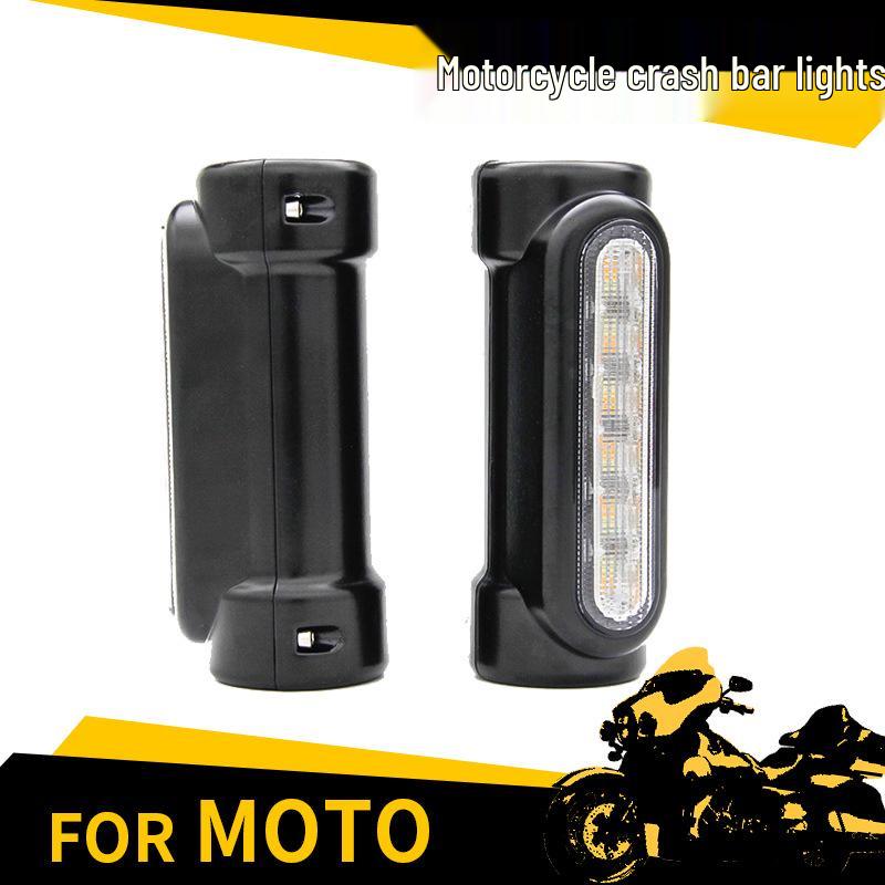 Harley Motorcycle LED Crash Bar Lights - Aluminum Tube Clamp and Pillar Light Accessories