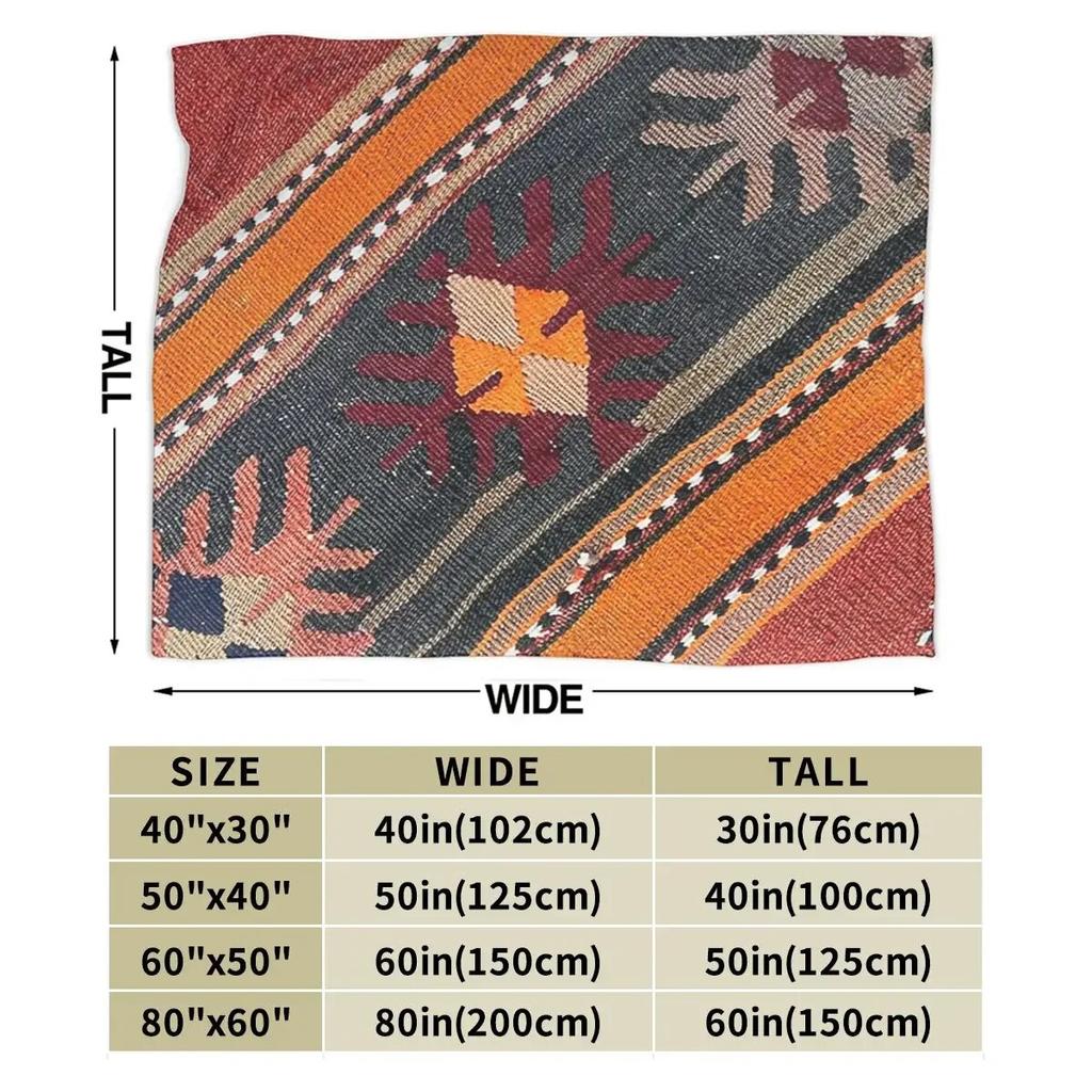 Decorative Kilim, Navaho Weave, Woven Textile Blankets Warm Flannel Throw Blanket Cover for Bed Living Room Picnic Home Couch