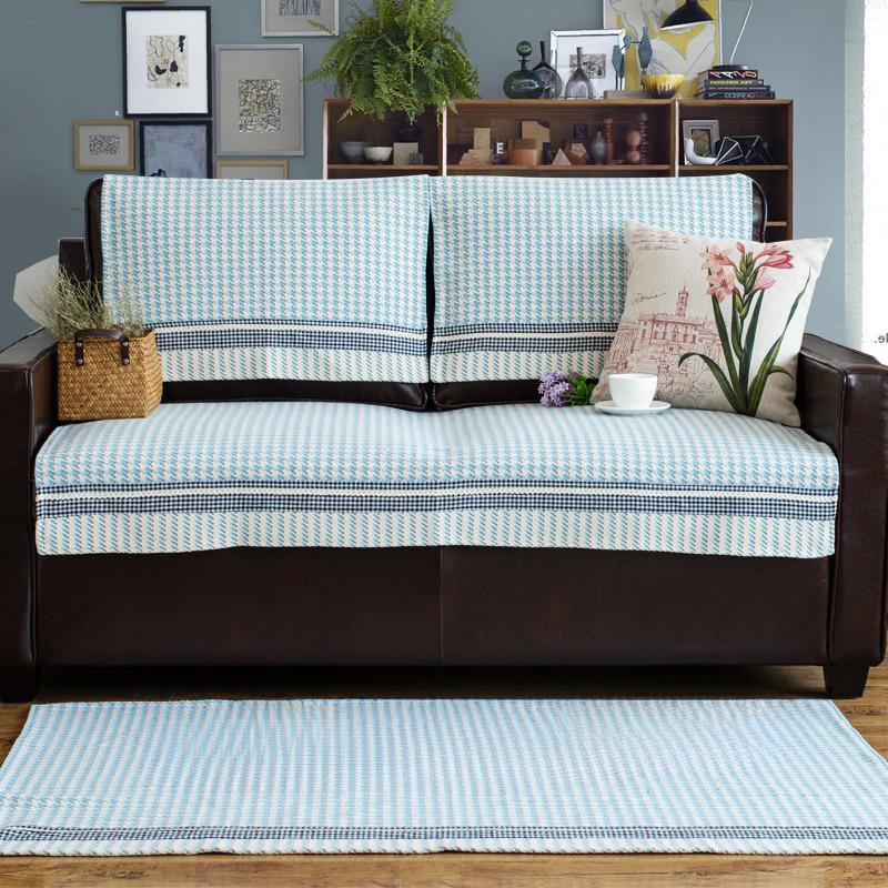 

Подушка для дивана из хлопка и льна в стиле ретро, ​​скандинавская летняя универсальная подушка, чехол для дивана, спинка, полотенце 85*120cm