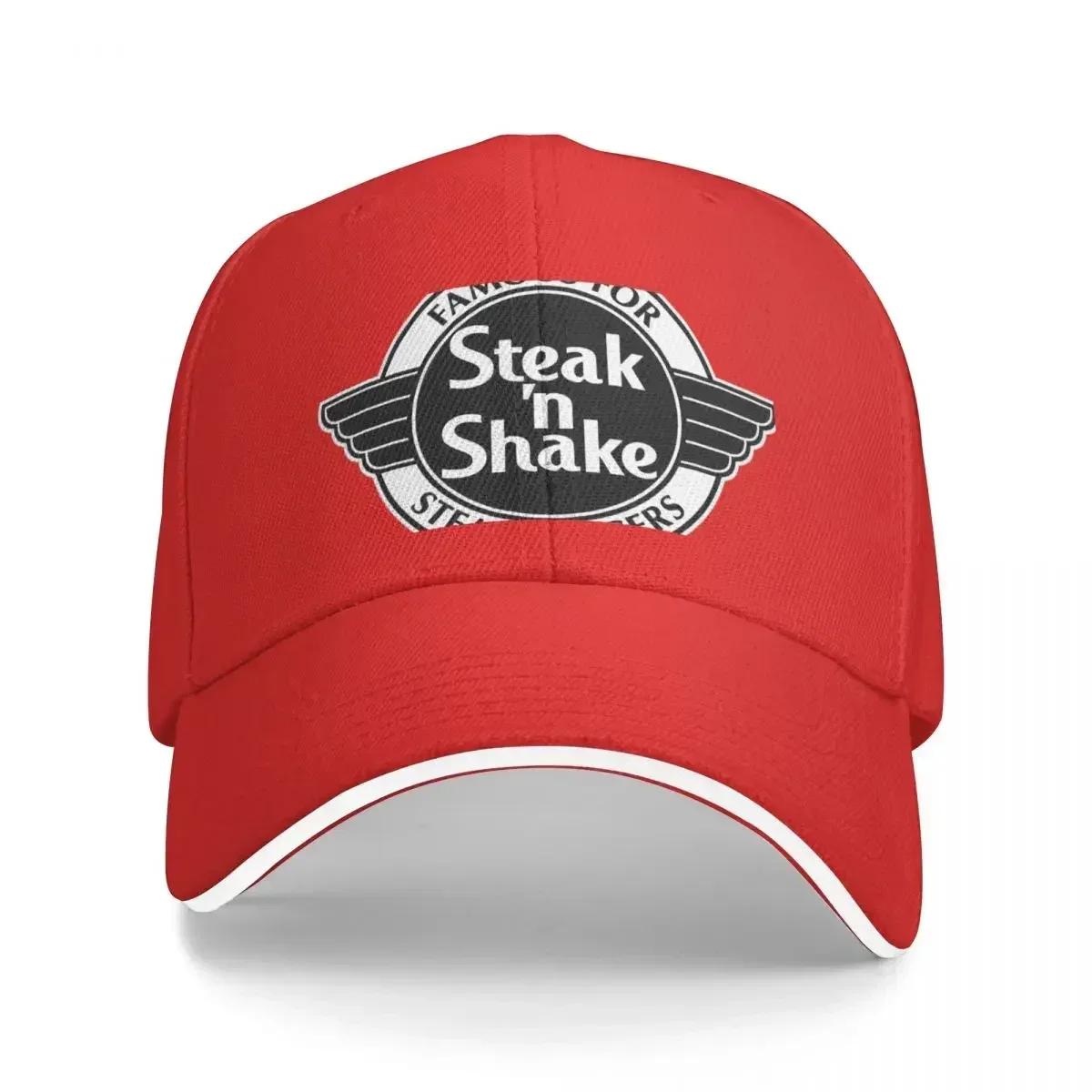 Elegant Steak n Shake Design Baseball Cap Sunscreen Sports Cap Bobble Hat Luxury Brand Women Hats Unisexs